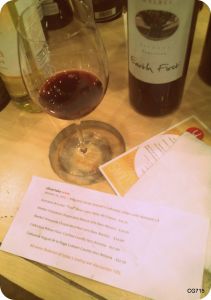 The guest menu and one of our delicious red flights...the food served was too good to save for pictures! #HeiroomLA 